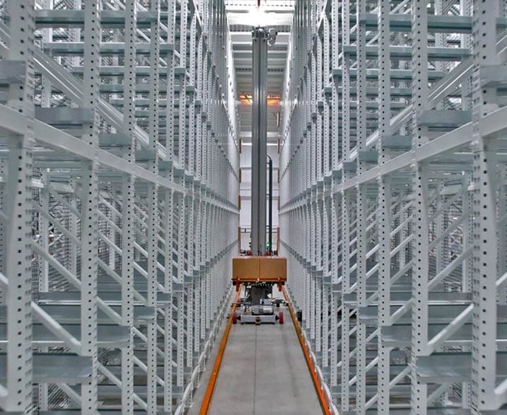 automated storage system in manufacturing facility